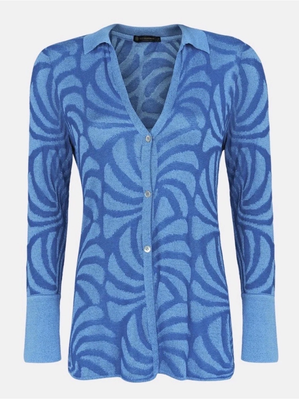 Vix Jacquard Lara Blouse Lara Blouse, Neptune Blue, MSRP $268